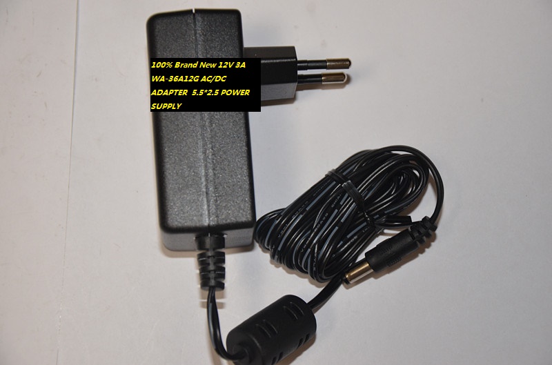 100% Brand New 12V 3A WA-36A12G AC/DC ADAPTER 5.5*2.5 POWER SUPPLY